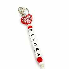 1pc Customized Valentine's Day Silicone Keychain, Heart Shaped, Couples Gift, Customized Name, Valentine's Gift For Boyfriend/Girlfriend - Red - View 14