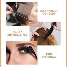 Salon Style 6-Piece Set Of Cross-Border Best-Selling Hair Tools, Steel Needle Highlights Comb, Tail Comb, Hair Pick, Long Tail Comb Eyebrow Brush, Beard Brush. - Beard Comb + brush - View 3