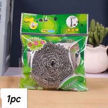 1/6/12pcs Stainless Steel Kitchen Cleaning Brush - High Quality, Suitable For Cleaning All Dirt On Tableware, Cookware And Stove. Reusable Steel Wool Cleaner - Silver - View 11