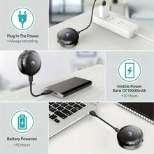 1 pieza Cámara inteligente inalámbrica mini Full HD 1080P, adecuada para conexión WiFi de 2.4G. Se puede ver de forma remota a través de la aplicación móvil, con batería de litio recargable incorporada, dispositivo portátil de monitoreo de doméstica alimentado por USB. Este diseño de cámara inalámbrica moderna equilibra la durabilidad y la facilidad de uso, una opción ideal para el sistema de del hogar. - Negro - Ver 9