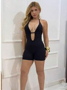 Macaquinho Feminino Leve e Confortável - Preto - Visão 1