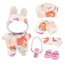 Eyemask & Sleepwear Set (Random Pattern), Bottle Hanger, Slippers, For Labubu, Holiday & Birthday Gift (Excluding Plush Doll) - Multicolor - View 2