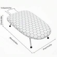 Tabletop Ironing Board 80 X 30cm Foldable Small Lightweight Compact Space Saving - White - View 5