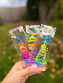 Personalized Acrylic Bookmark With Tassel, Customized Rainbow Name Bookmark, Valentine's Day Gift For Book Lovers, Personalized Text Bookmark, Aesthetic Reading Accessory, Gift For Her/Him, Party Favor Bookmark, Customized Quote Bookmark, Everyday Reading Gift - Multicolor - View 7