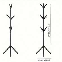 Modern Minimalist White Floor Coat Rack - Single Rod, Hat/Accessory Storage, Space-Saving Bedroom Organizer - 1 - Xem 4