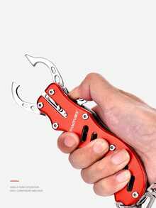 1 Pieza De Pesca De Calidad - Durable Acero Inoxidable Tackle Y Cortador De Línea, Cuchillas Afiladas, Controlador De Plástico Y Pinzas De Acero Inoxidable Tackle, Control De Pescado De Acero Inoxidable, Ideal Para Acampar, Pesca, Viene Con Accesorios De Pesca Herramientas De Reparación. Fácil De Llevar, Se Puede Colocar En La Bolsa De Pesca Y Caja De Herramientas. Herramientas De Pesca Y Accesorios Para Una Pesca Fácil Y Práctica, Asequible Y De Alta Calidad. - Rojo - Ver 8