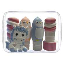 CYPNBotellas Silicona de Viaje Suaves Apachurrables Cero Fugas Juguetes libres BPA Set Limpieza Personal Uso Diario Aprobado TSA Kit Contenedores 4 pzas + Regalo Cosmetiquera con Mordedera UnicornioFashion - 219614807 - Ver 2