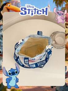 Disney 迪士尼官方授权史迪奇图案方形手提包，糖果包，可爱卡通女孩手提包，轻便单肩包，可调节肩带斜挎包，适合女孩/学生，日常/外出/装手机/钱包和小物件的理想之选 - 彩色 - 查看 6