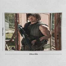 Tapestry Daryl American Dixon Pink Flag Norman Reedus Wall Art Tapestries - 彩色 - 查看 12
