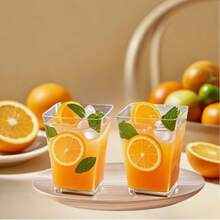 Transparent Mousse Cups, Freeze-Resistant, Shatterproof, Anti-Slip Design, Elegant Transparent Party Cups. Suitable For Cocktails, Desserts, Cold Drinks, Weddings, Birthdays, Dining, Home, And Travel - Transparent - View 8