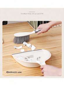 Mini Broom Set, Handheld Dustpan & Brush, Plastic Trash Scoop, Small Dustpan & Broom Combo Set, Mini Broom & Dustpan For Home, Desk, Student, Cleaning - Multicolor - View 3