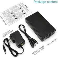 Banco de energía portátil de carga rápida de 12V 6000mAh con células de ión de litio, paneles solares con salida de CC y USB, regalo del Día de San Valentín - Negro - - Ver 7