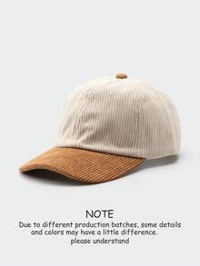 1 chiếc mũ lưỡi trai bóng chày trang trí, màu trơn, phong cách Bohemian, chất liệu polyester, chống tia UV, đa năng, thời trang, đơn giản, phù hợp cho việc đi làm, chất liệu nhung kẻ, vành cong, unisex. - B - Xem 18