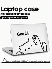 1 件装,卡通猫图案 | 磨砂亚克力超薄笔记本电脑保护套 | 兼容 Air13 2025/Pro16 M3 M2 | 集防指纹、防震、散热于一体 | 办公学习必备保护套 - 無色 - 查看 8