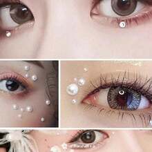 165/330pcs Self-Adhesive Faux Pearl Stickers - 3mm/4mm/5mm/6mm, 165pcs/Sheet, For Home Diy Crafts, Home Decoration, Beauty Nail Art,Make Up Accessory,Decor Christmas For Holiday Gift Giving - 彩色 - 查看 3