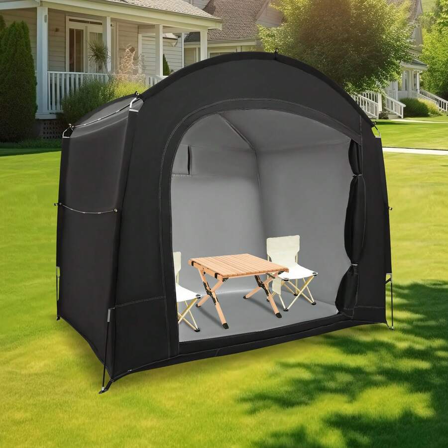 Bike Storage Shed Tent Upgraded Outdoor Portable Bicycle Storage Sheds NEW - Black - View 1