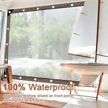 Lona Transparente Impermeable, Lona de Polietileno Transparente con Ojales, Plegable Cubierta Transparente a Prueba de Lluvia con Borde Reforzado y Cuerda para Camping Patio jardn Gallinero (23m) - 2*3 m - Ver 3