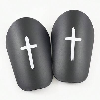 1對大尺寸護脛，男女通用競賽訓練護墊 - 可重複使用、穿戴舒適、耐磨耐用