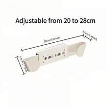 Adjustable Wall Mounted Pot Lid Rack, No Drilling Required Kitchen Wall Storage Rack, Adjustable Cutting Board & Dish Drainer