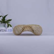 40厘米乡村风格吊灯灯罩 - 手工竹制吊灯，适用于厨房岛台、餐厅和农舍天花板（仅含灯罩）