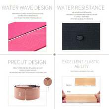 Kinesiology Tape 10 Inches Precut, 20 Strips, Cotton Elastic Athletic Tape Latex Free, 2in X 16ft, Pink,39960998 - 粉色 - 查看 5