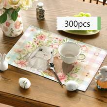 1/2/4/6/8/300 Pcs Luxury Placemat Set, Featuring Modern Minimalist Easter Bunny Pattern Design. Size: 12*18 Inches/30*45 Cm, Multiple Patterns Available, Suitable For Easter Dining And Home Decor. - Multicolor - View 23
