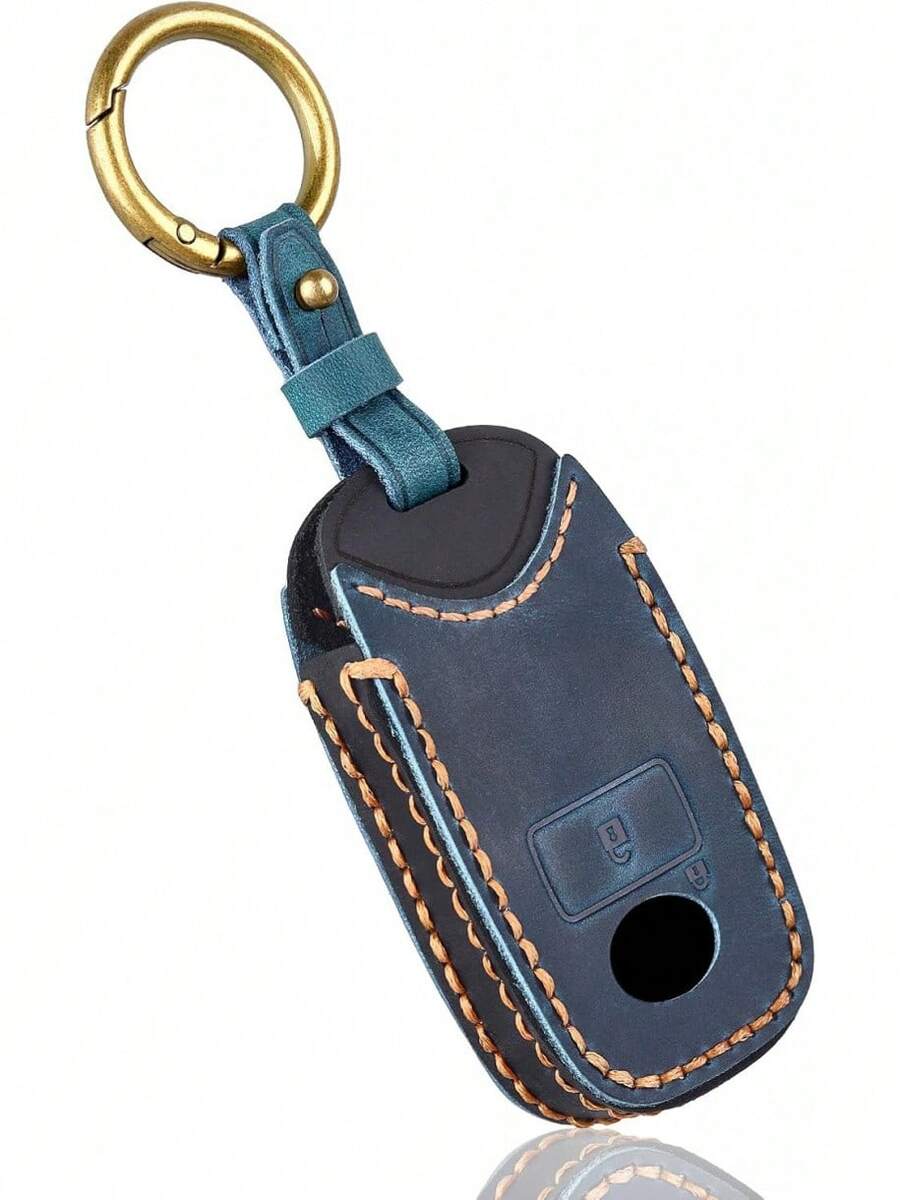 トヨタ ライズに適したキーカバー レザー ダイハツ Luqi キーバッグに適したキーカバー 新しい Taft スマート キー バッグは、2 ボタンのダイハツ/トヨタ車に適しています - 青 - チェックする 1