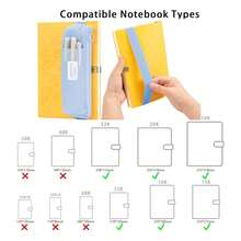 Small Pen Bag With Adjustable Band, Slim Pencil Pouch With Zipper For Makeup Or Notebook - Biru - View 8