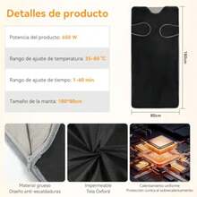 CYPNManta De Sauna De Infrarrojo Lejano Manta Calefactora Aliviar La Fatiga Baño Vapor Spa Manta De Sauna Infrarojos Portatil Frazada para Desintoxicación del Hogar Calma tu Cuerpo y MenteFashion - 213471723 - Ver 8