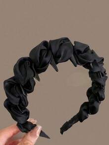 3pcs Fashionable Textured Pleated Wave Headbands - Multicolor - View 2