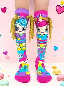 这款过膝女童袜饰有立体编织装饰和卡通图案，趣味十足。四季皆宜，适合各种场合，例如：疯狂的一天、派对、角色扮演、户外活动和日常穿着，也是一份绝佳的礼物。 - 淺粉色 - 查看 9