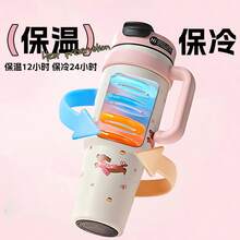 Stainless Steel Insulated Tumbler With Handle, Vacuum Double-Wall Water Bottle - Multicolor - View 3