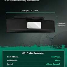 SCITOO - Parasol Lateral Derecho del Pasajero para  MX-5 Miata (Negro) - como se muestra en la figura - Ver 3