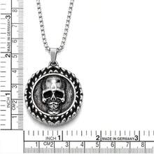 Collar con colgante cruz gótico hombre medallón acero clásico borde trenzado motero punk joyería - como en la foto - Ver 5