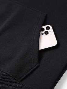Car Print Hoodie Men's Loose Plus Size Autumn New Student Couple Black Versatile Casual Jacket Teenager Sports Top Pullover Sweatshirt This Casual, Cute, And Comfortable Pure Cotton Gift Is - 黑色 - 查看 5