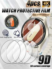 4pcs High Definition Tempered Glass Screen Protector For Galaxy Watch7, Scratch-Resistant, Shockproof, Easy To Install, Compatible With Galaxy Watch4 5 Pro 6 Classic 40mm 44mm 43mm 47mm - Clear - View 16