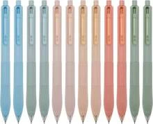Linbsunne Gel Pens Black Ink Pens For Office 0.5mm Fine Point Pens Smooth Writing Retractable Work Pen (Macaron 12 Pcs) - ColorC - 查看 1