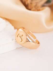 1枚定制儿童阿拉伯字母戒指，精致个性化礼物