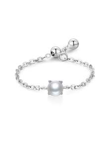 1 chiếc nhẫn bạc 925 đính đá sinh nhật, dây chuyền điều chỉnh được, thích hợp cho nữ giới đeo hàng ngày và làm quà tặng sinh nhật. - Bạc - Xem 19