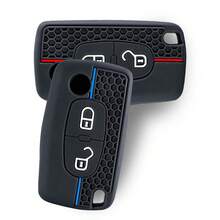 适用于雪铁龙 C2 C3 C4 C5 C6 Xsara Berlingo、标致 207 307 308 407 607 807 的优质硅胶汽车钥匙套 - 防震、防尘、防刮，全方位保护钥匙壳，柔软耐用材质，完美贴合汽车钥匙 - A - 查看 1