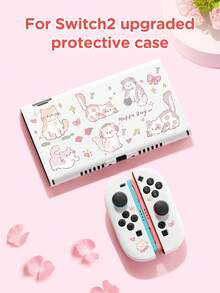 1pc Ins Style Cat & Bow Graphic Switch/Switch 2 Console Protective Case, Compatible With New Switch 2 (2025)/Switch NS/Switch OLED/Lite, Switch Gaming Accessories, Full Set Including Storage Pouch, Card Slot Base, Best Gift Compatible With Switch Players - Multicolor - View 19