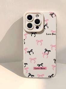 简约蝴蝶结图案液态硅胶手机壳，提供全面保护，防震防摔，采用TPU软橡胶材质，兼容 13/11/17/17 Pro/16/14/15/15 Pro/15 Plus，以及三星Galaxy A54/A14/A12/A13/A15/A32/A33/A24/A52S/S20/S21/S22/S23/S24。 - 彩色 - 查看 2