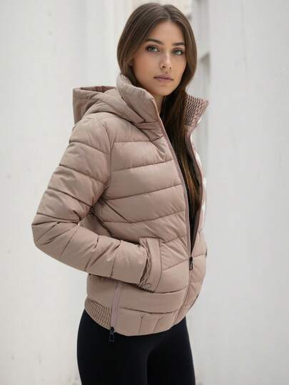 Jachetă din bumbac cu nervuri, cu buzunar și fermoar, în culori contrastante, casual, pentru femei, potrivită pentru școală, întâlniri, purtare zilnică, festivaluri, toamnă/iarnă