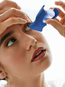 1pc Reusable Eye Drop Dispenser Adapter, Convenient For Caregivers And Families, Portable And Easy To Clean, Precise Droplet Application, Suitable For Most Eye Drop Bottles - Blue - View 3