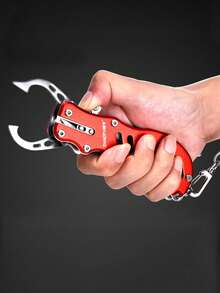 1 Pieza De Pesca De Calidad - Durable Acero Inoxidable Tackle Y Cortador De Línea, Cuchillas Afiladas, Controlador De Plástico Y Pinzas De Acero Inoxidable Tackle, Control De Pescado De Acero Inoxidable, Ideal Para Acampar, Pesca, Viene Con Accesorios De Pesca Herramientas De Reparación. Fácil De Llevar, Se Puede Colocar En La Bolsa De Pesca Y Caja De Herramientas. Herramientas De Pesca Y Accesorios Para Una Pesca Fácil Y Práctica, Asequible Y De Alta Calidad. - Rojo - Ver 3