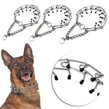 Adjustable Pet Dog Training Collar Pet Choke Collars Dog Necklace Detachable Training Dog Chain Stainless Steel Pet Prong Collar Dog Training Prong Collar Dog Pinch Collar Chrome Plated Steel Prong Collar With Quick Release Snap For Medium And Large Dogs - Multicolor - View 6