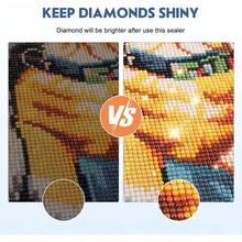 60毫升/120毫升/200毫升钻石画封胶 | 永久固定，光泽亮丽，适用于钻石画、拼图、5D钻石画拼图、手工材料 | 光滑表面 | 质地细腻，钻石画用品（附赠画笔）
