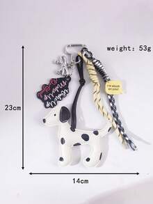 Dalmatian Dog Bag Charm, Cartoon Puppy Car Keychain, Bag Accessory, Suitable For Handbags, Backpacks, Keys - A Birthday/Valentine'S Day Gift For Her, Backpack Decoration, Stylish Keychain, Durable Accessory, Decorative Keychain, Accessory Lover. - Multicolor - View 7