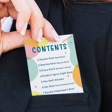 16pcs Outdoor Knots Guide Cards - 7 Essential Konts - Knot Tying Cards With Step-By-Step Illustration - Perfect For Camping, Backpacking, & Scouting Scenarios, Gift For Beginners - Multicolor - View 6