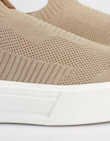Men's Casual Knit Sock Sneakers, Very Stylish And Attractive Sneakers, With Elastic For Easy Slip-On, Very Comfortable With Orthopedic Insole - màu nâu - Xem 3